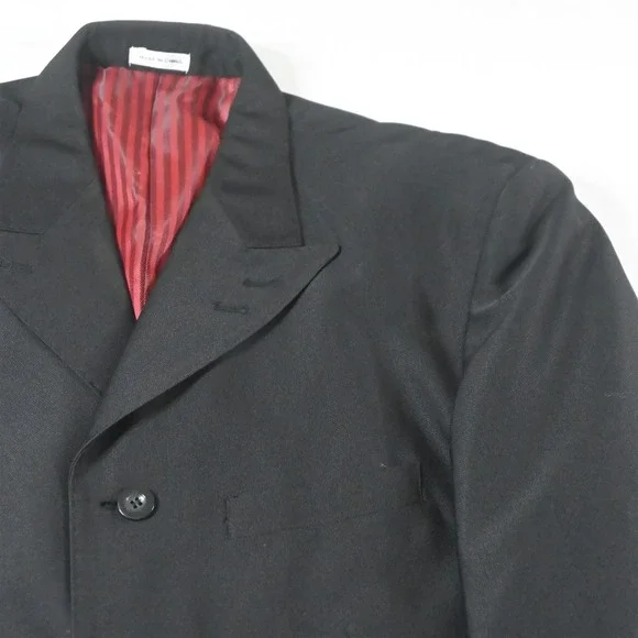 EJ Samuel 42L 32x30 Black 3 Piece Vest Mens Jacket Pants Suit